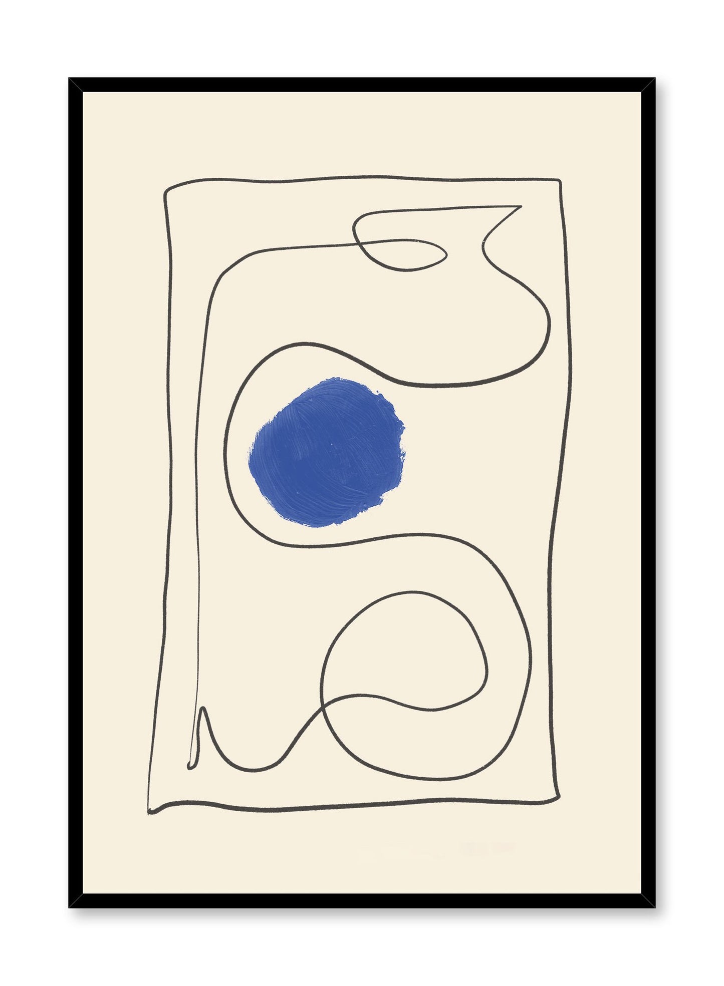 Modern minimalist poster by Opposite Wall with abstract design of Snakes and Ladders by Toffie Affichiste