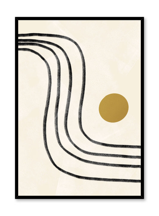 Modern minimalist poster by Opposite Wall with abstract design of Sunshine Road by Toffie Affichiste