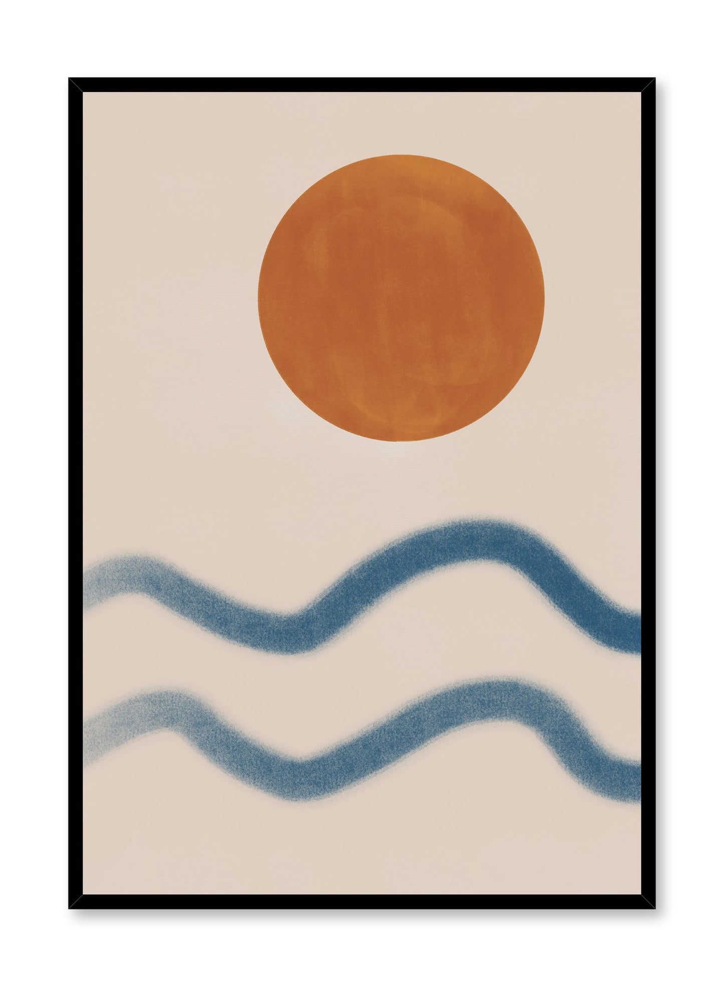 Modern minimalist poster by Opposite Wall with abstract design of Sunset at the Beach by Toffie Affichiste