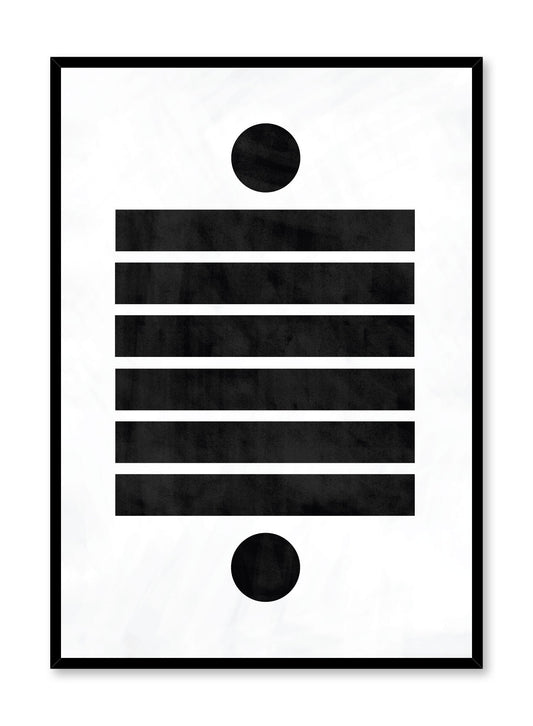 Modern minimalist poster by Opposite Wall with abstract design of Dominos by Toffie Affichiste