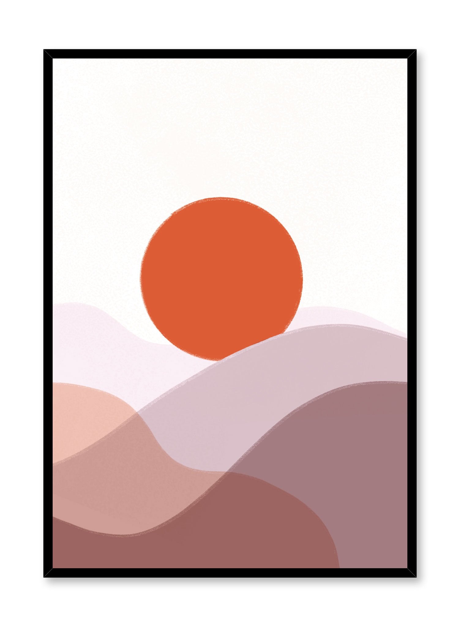Modern minimalist poster by Opposite Wall with abstract design of Sand Dunes by Toffie Affichiste