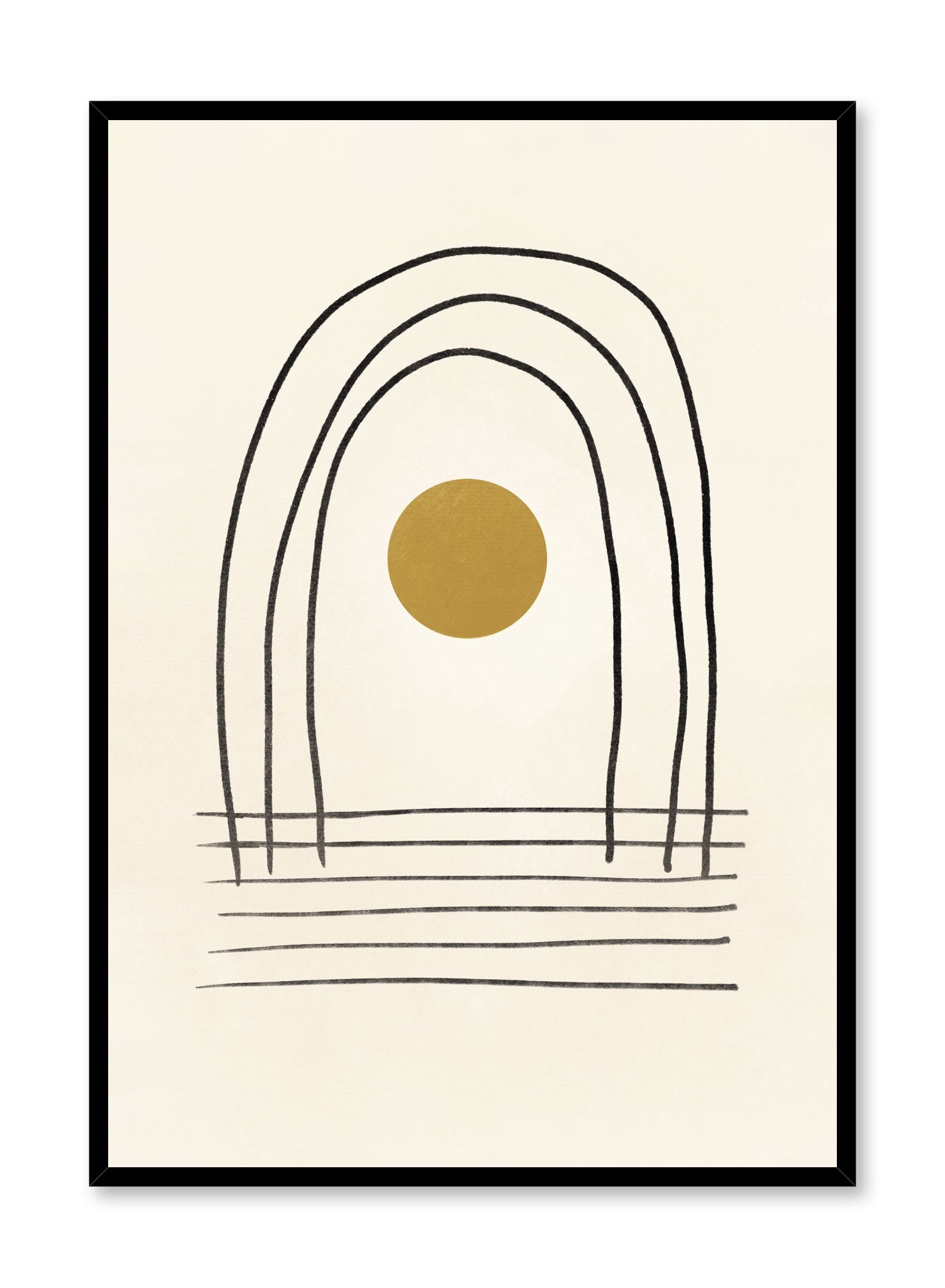 Modern minimalist poster by Opposite Wall with abstract design of Rainbow Room by Toffie Affichiste
