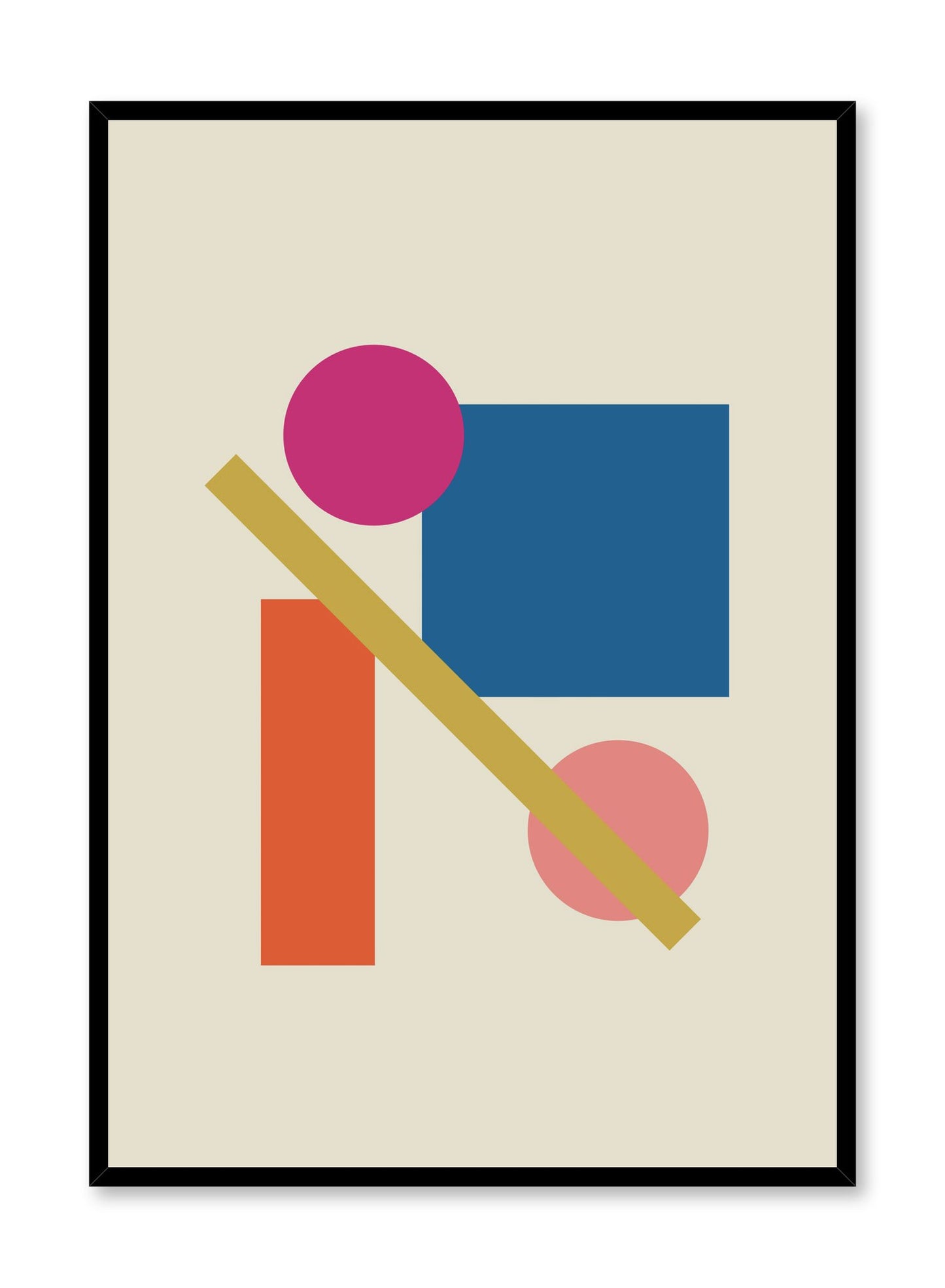 Modern minimalist poster by Opposite Wall with abstract design of Ladder by Toffie Affichiste
