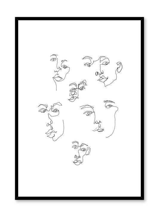 Modern minimalist poster by Opposite Wall with abstract line art illustration of Individuality