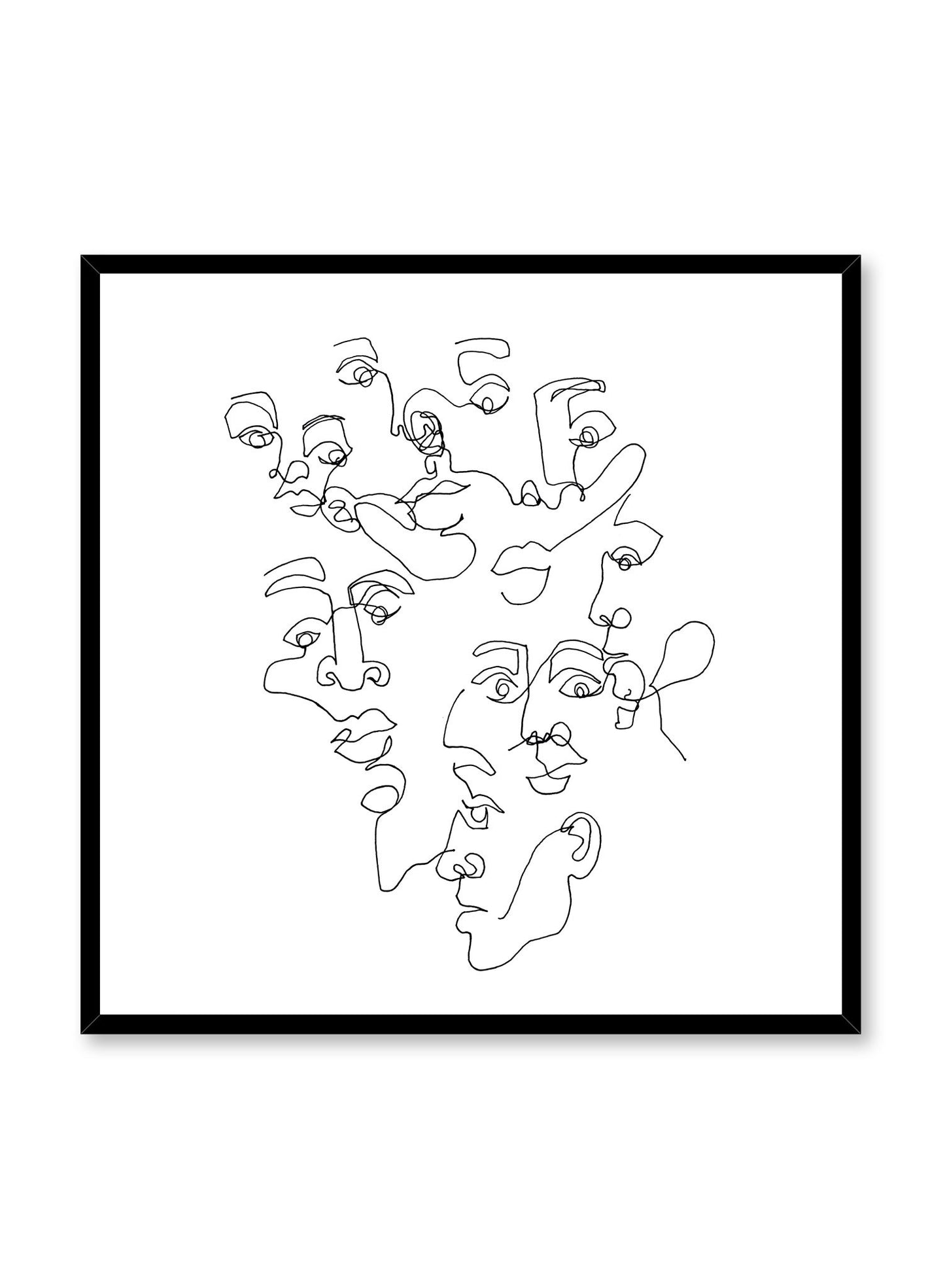 Modern minimalist poster by Opposite Wall with abstract line art illustration of One in the Same