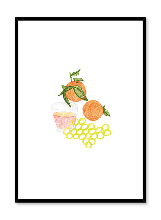 Minimalist poster by Opposite Wall with Juiced food illustration