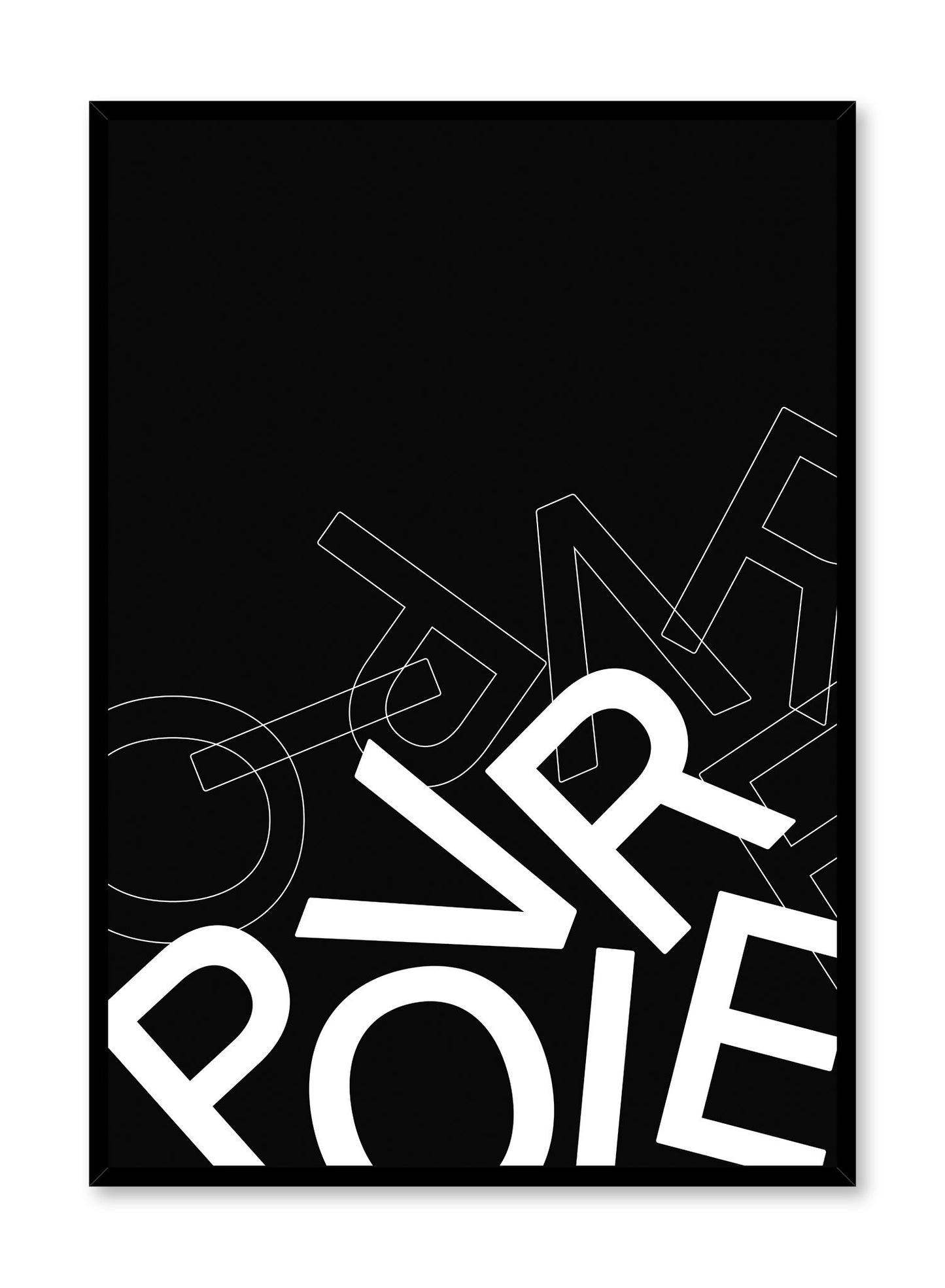 Minimalist poster by Opposite Wall with Poivre black and white typography