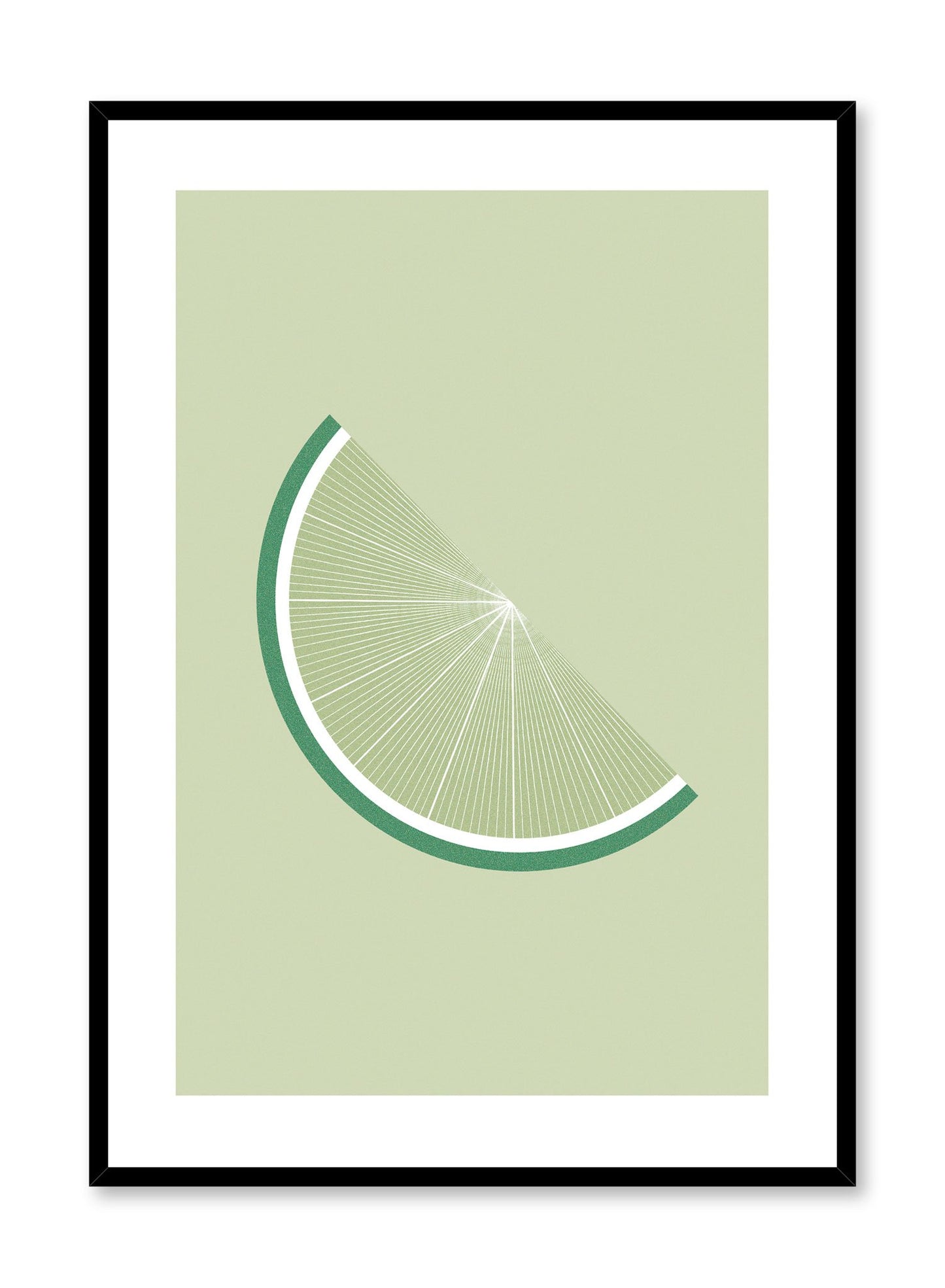 Minimalist poster by Opposite Wall with lime graphic illustration