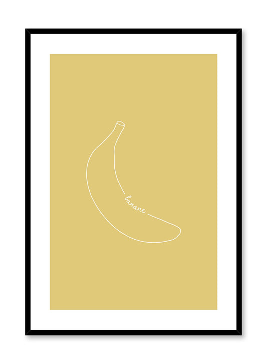 Minimalist poster by Opposite Wall with Banana illustration