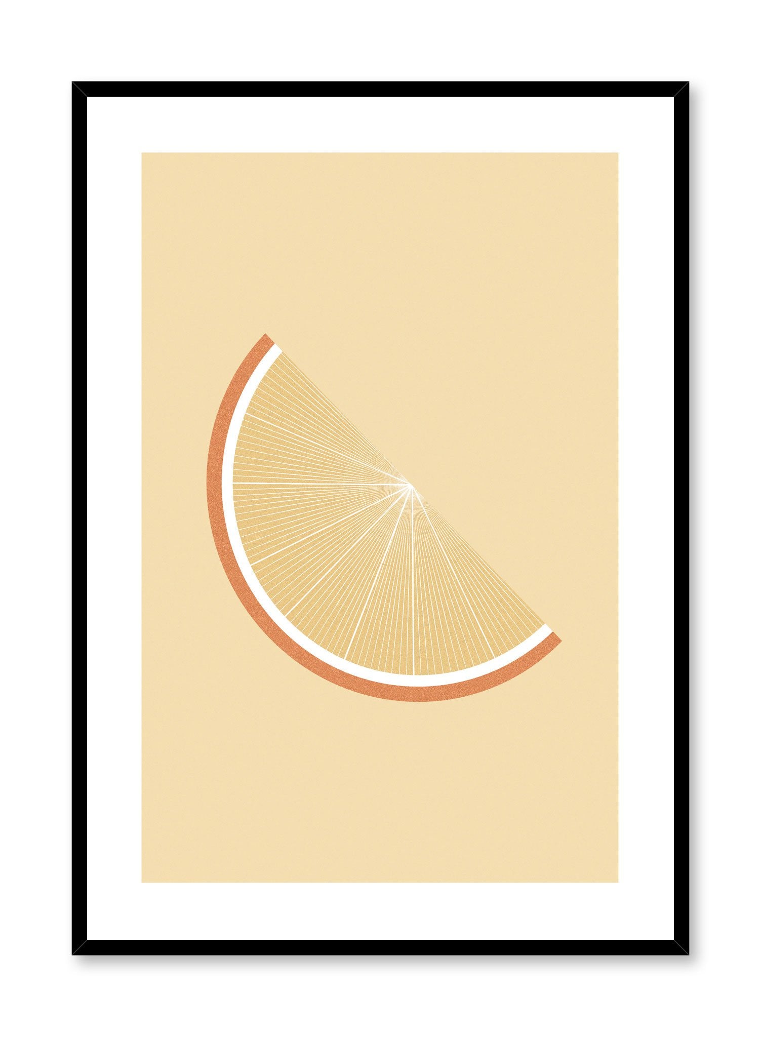 Minimalist poster by Opposite Wall with Orange Slice fruit food illustration