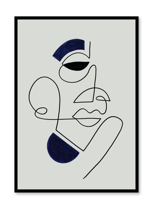 Modern minimalist abstract poster by Opposite Wall with Eye See You design by Shatha Al Dafai