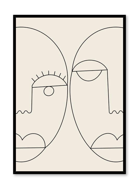 Modern minimalist abstract poster by Opposite Wall with Eye See You design by Shatha Al Dafai