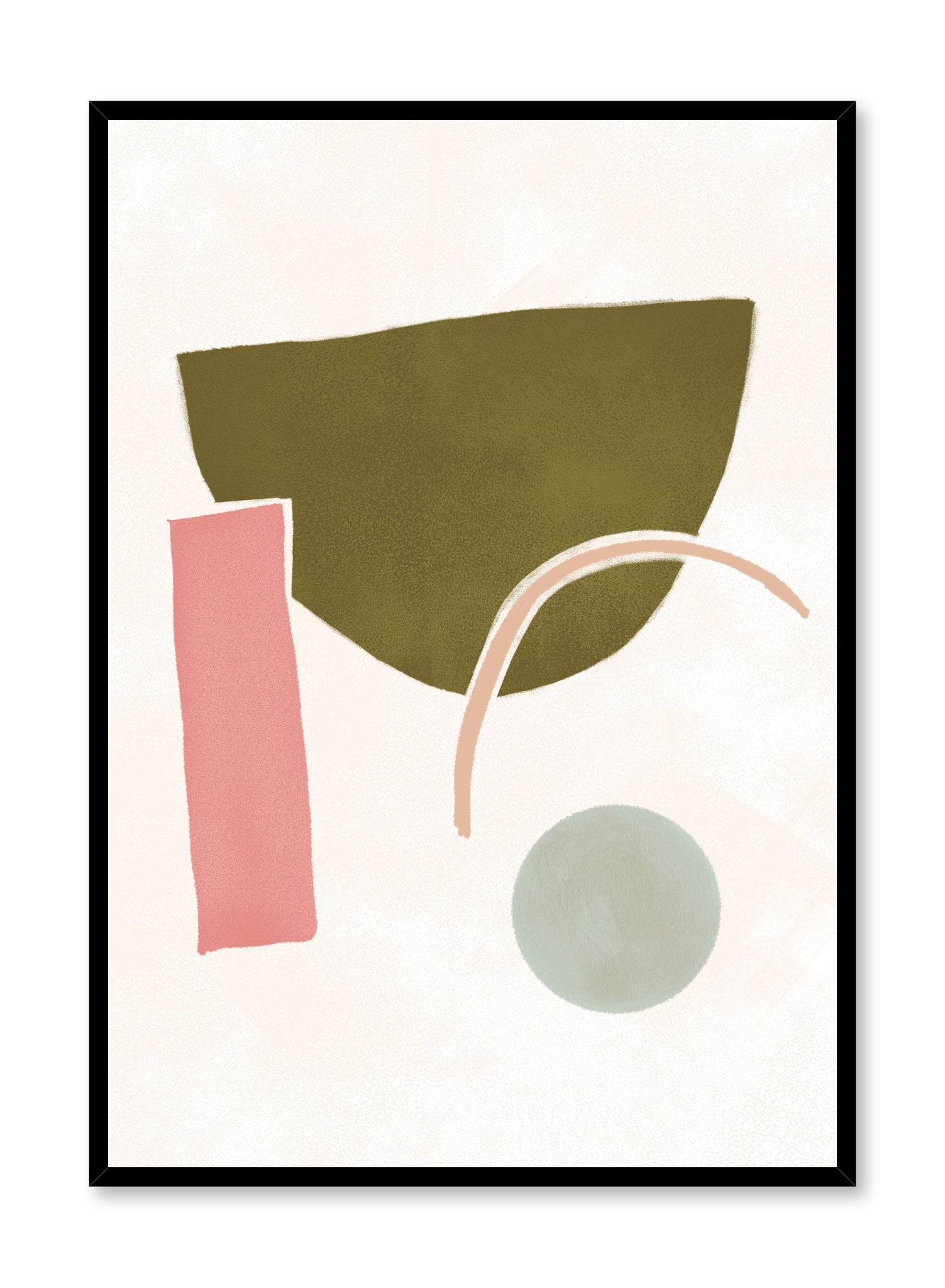 Modern minimalist poster by Opposite Wall with abstract design of Anxious by Toffie Affichiste