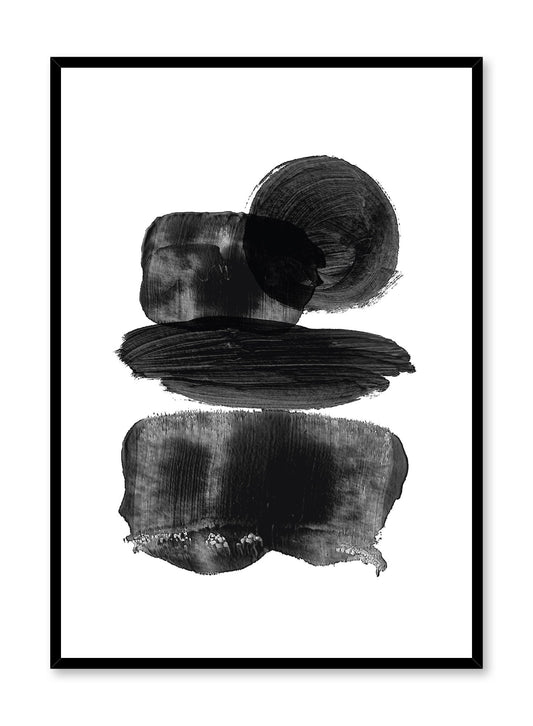 Modern minimalist poster by Opposite Wall with black paint in different shapes