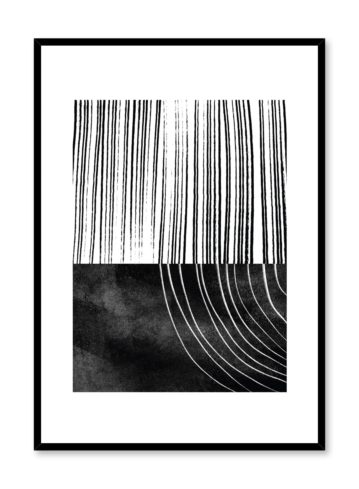 Modern minimalist poster by Opposite Wall with abstract Rooted line art