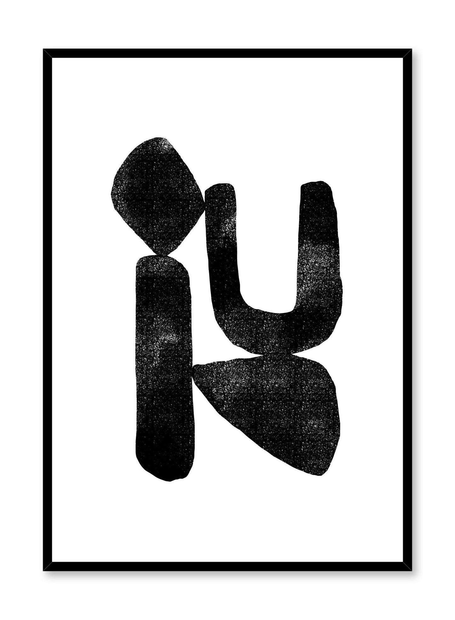 Modern minimalist poster by Opposite Wall with abstract I and U letters