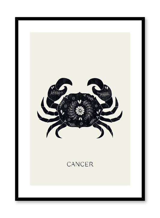 Celestial Illustration poster by Opposite Wall with horoscope zodiac symbol of Cancer crab