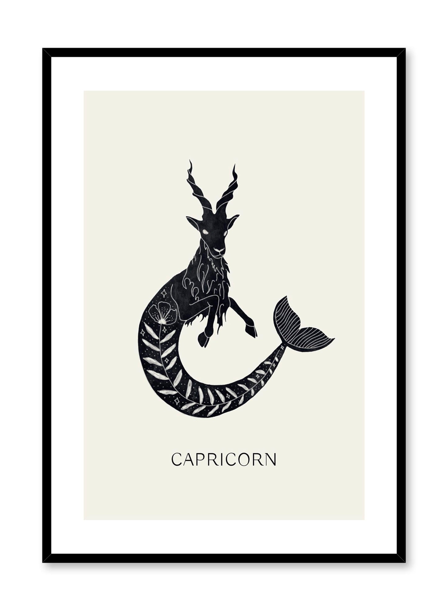 Celestial illustration poster by Opposite Wall with horoscope zodiac symbol of Capricorn