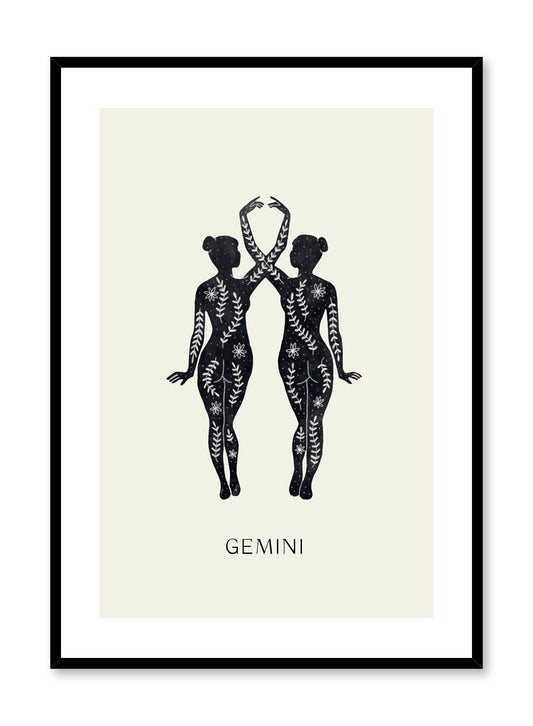 Celestial illustration poster by Opposite Wall with horoscope zodiac symbol of Gemini