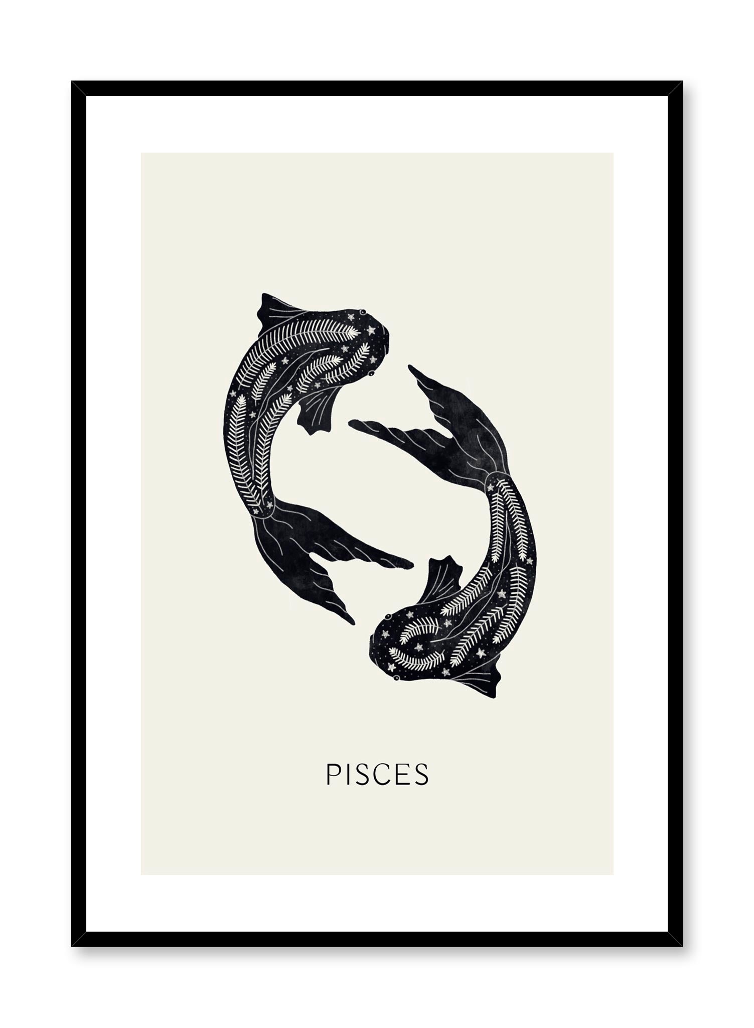 Celestial poster by Opposite Wall with illustration of Pisces horoscope symbol