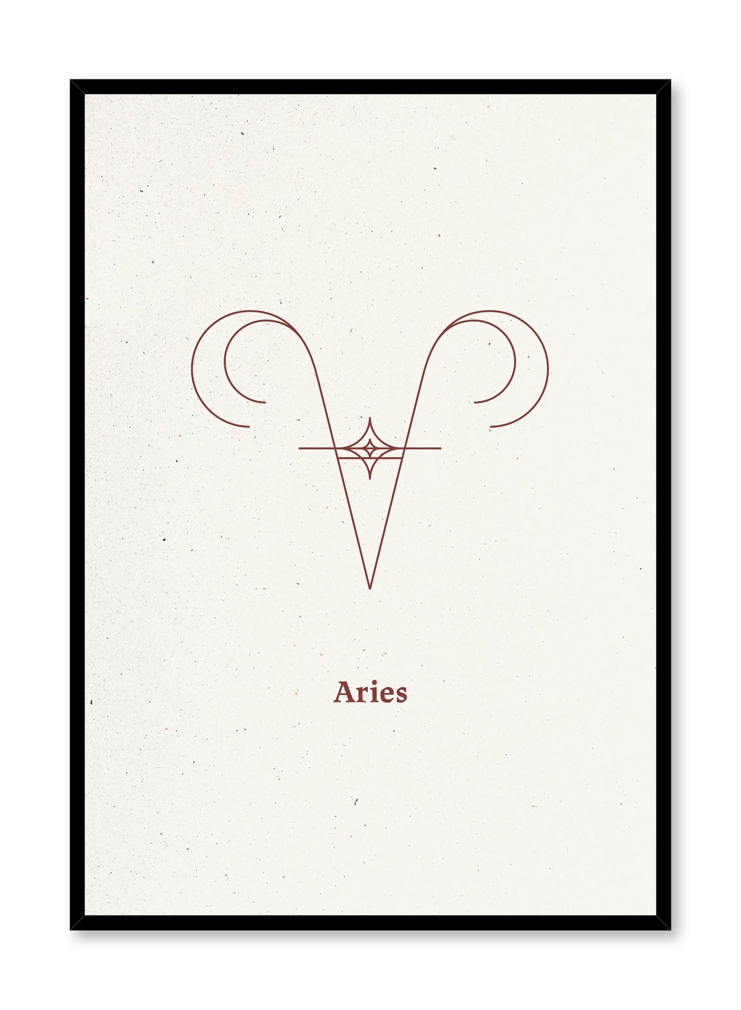 Minimalist celestial illustration poster by Opposite Wall with Aries symbol