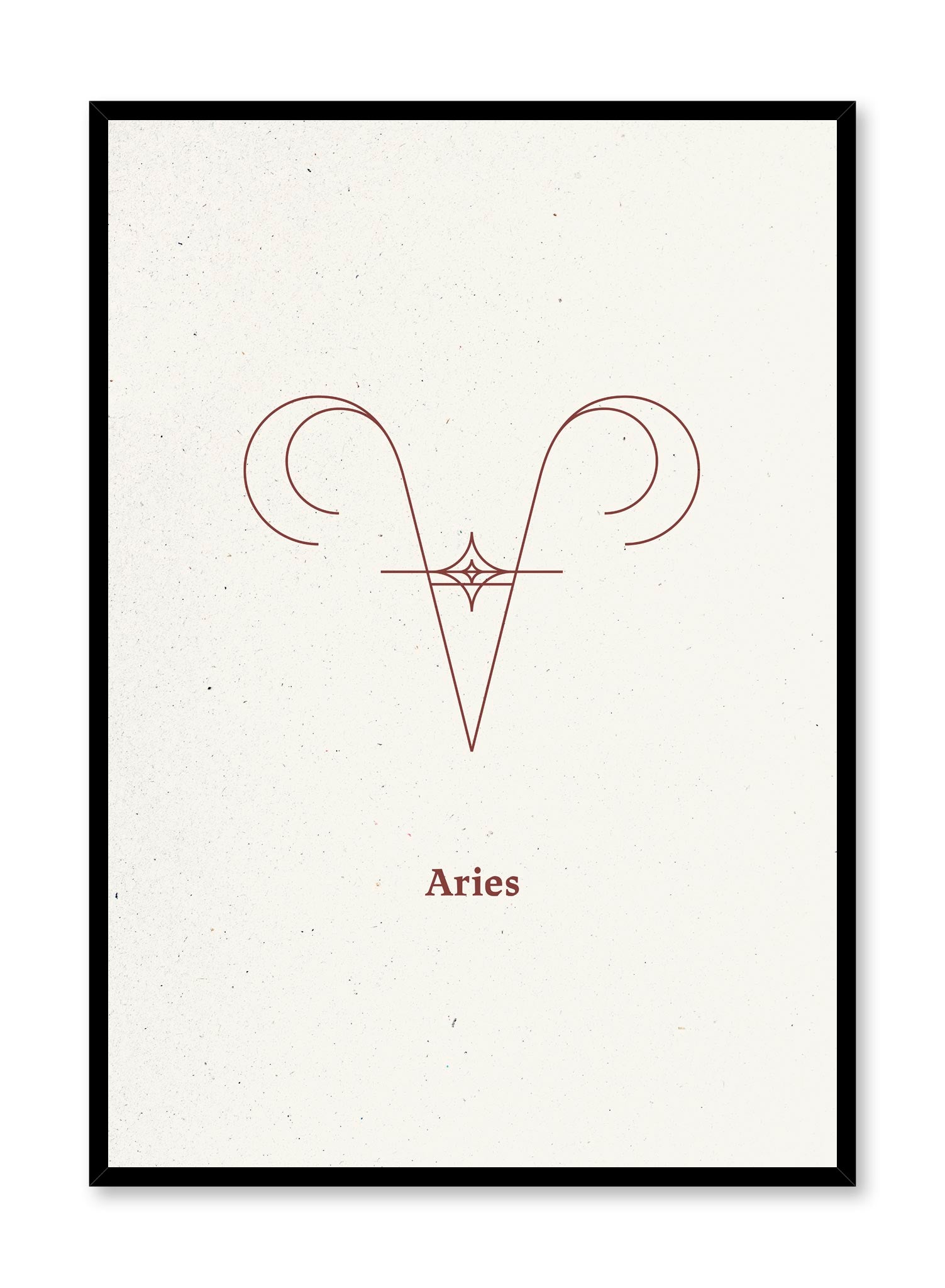 Minimalist celestial illustration poster by Opposite Wall with Aries symbol