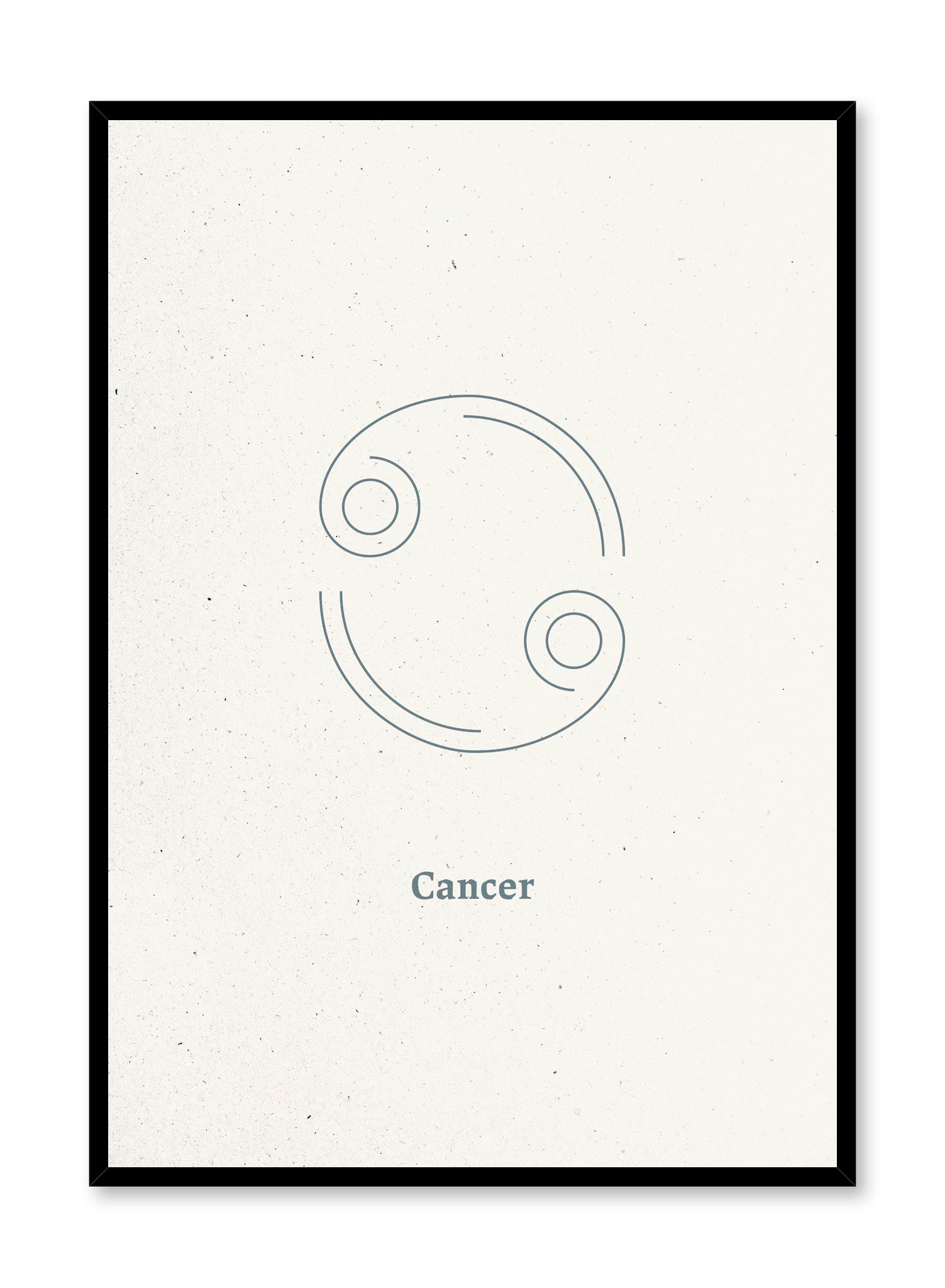 Minimal Cancer Zodiac Celestial Illustration Poster Opposite Wall