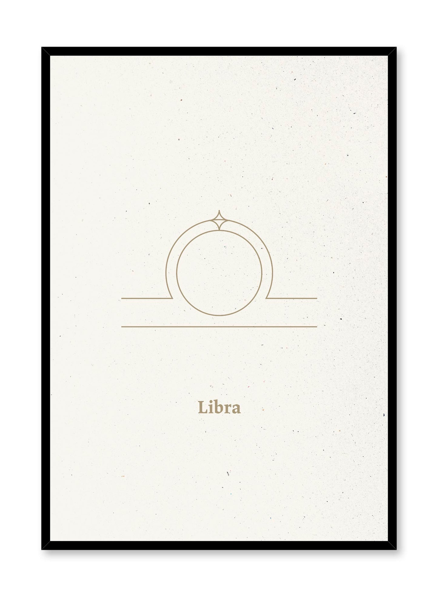 Minimalist celestial illustration poster by Opposite Wall with Libra symbol