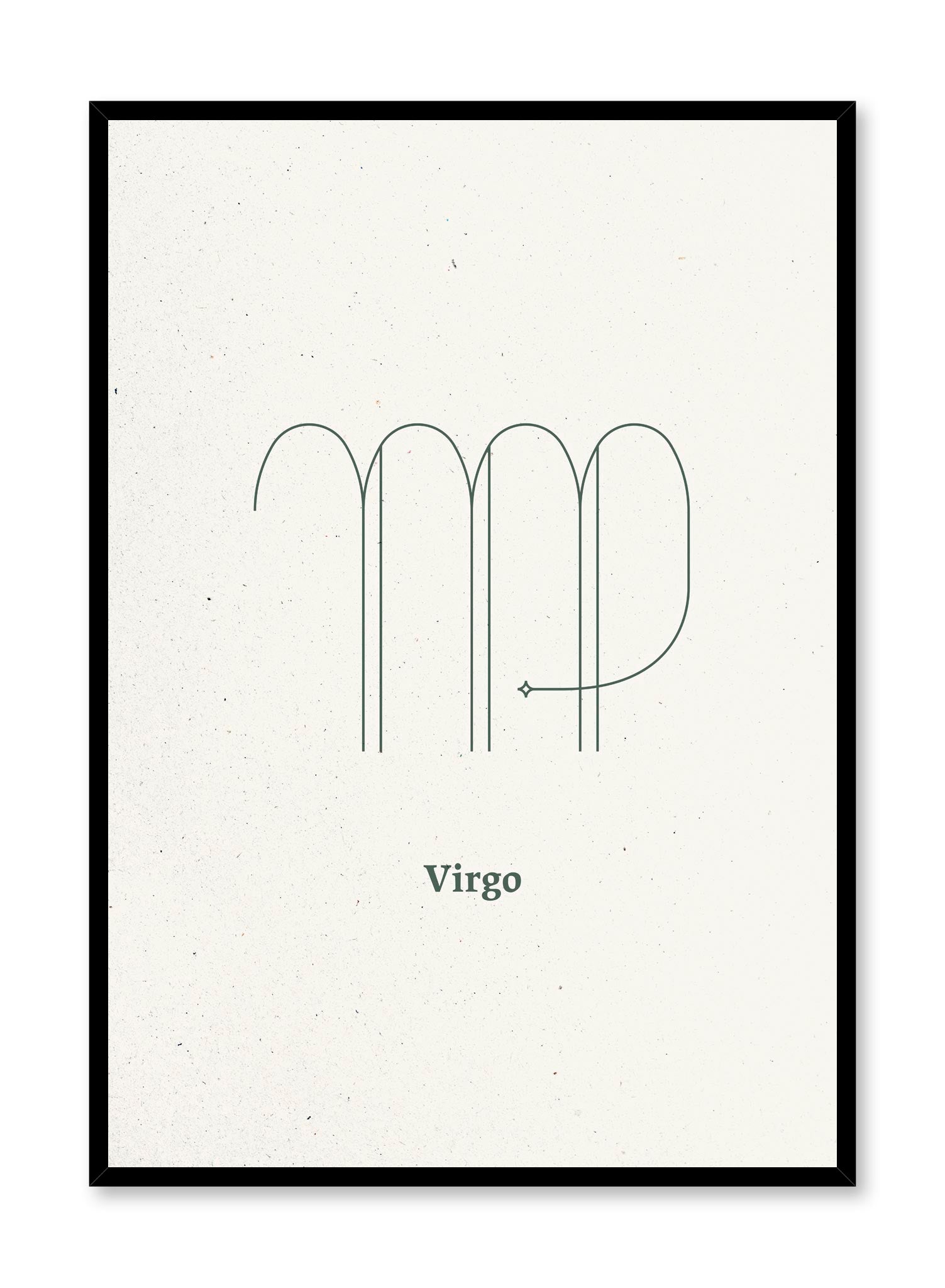 Minimalist celestial illustration poster by Opposite Wall with Virgo symbol