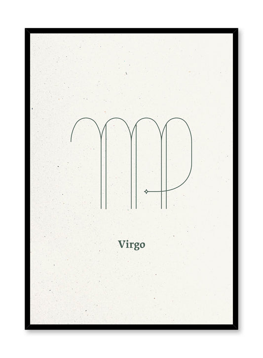 Minimalist celestial illustration poster by Opposite Wall with Virgo symbol