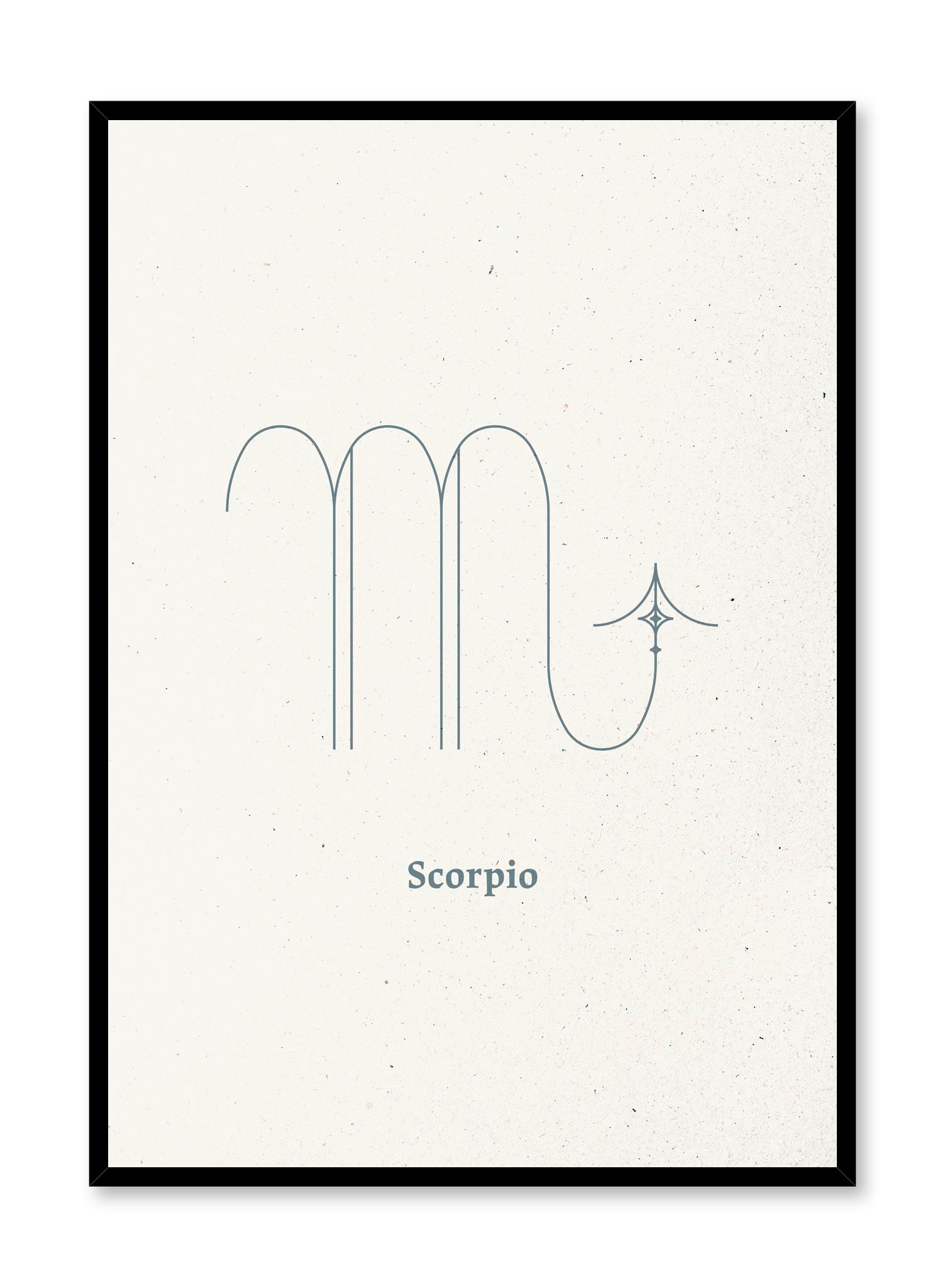 Minimalist celestial illustration poster by Opposite Wall with Scorpio symbol
