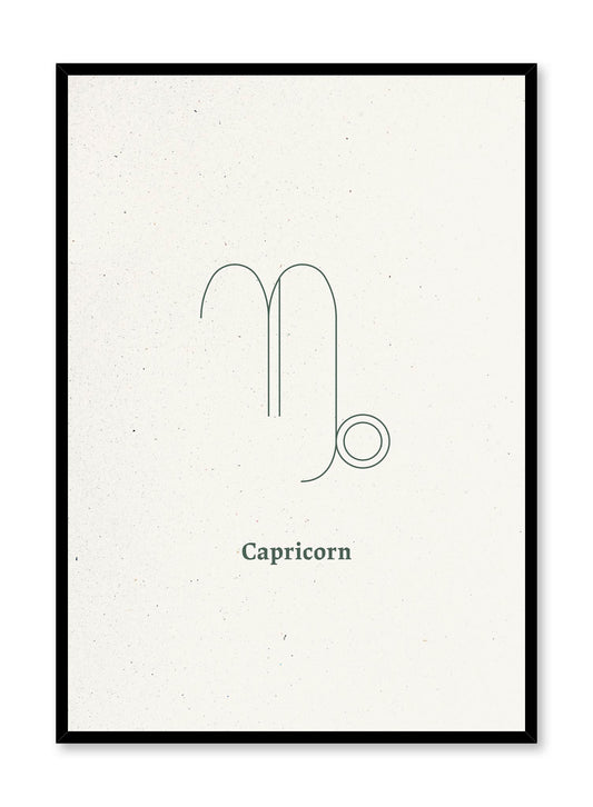 Minimalist celestial illustration poster by Opposite Wall with Capricorn symbol