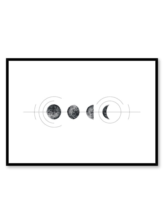 Celestial illustration poster by Opposite Wall with geometric Lunar Cycle