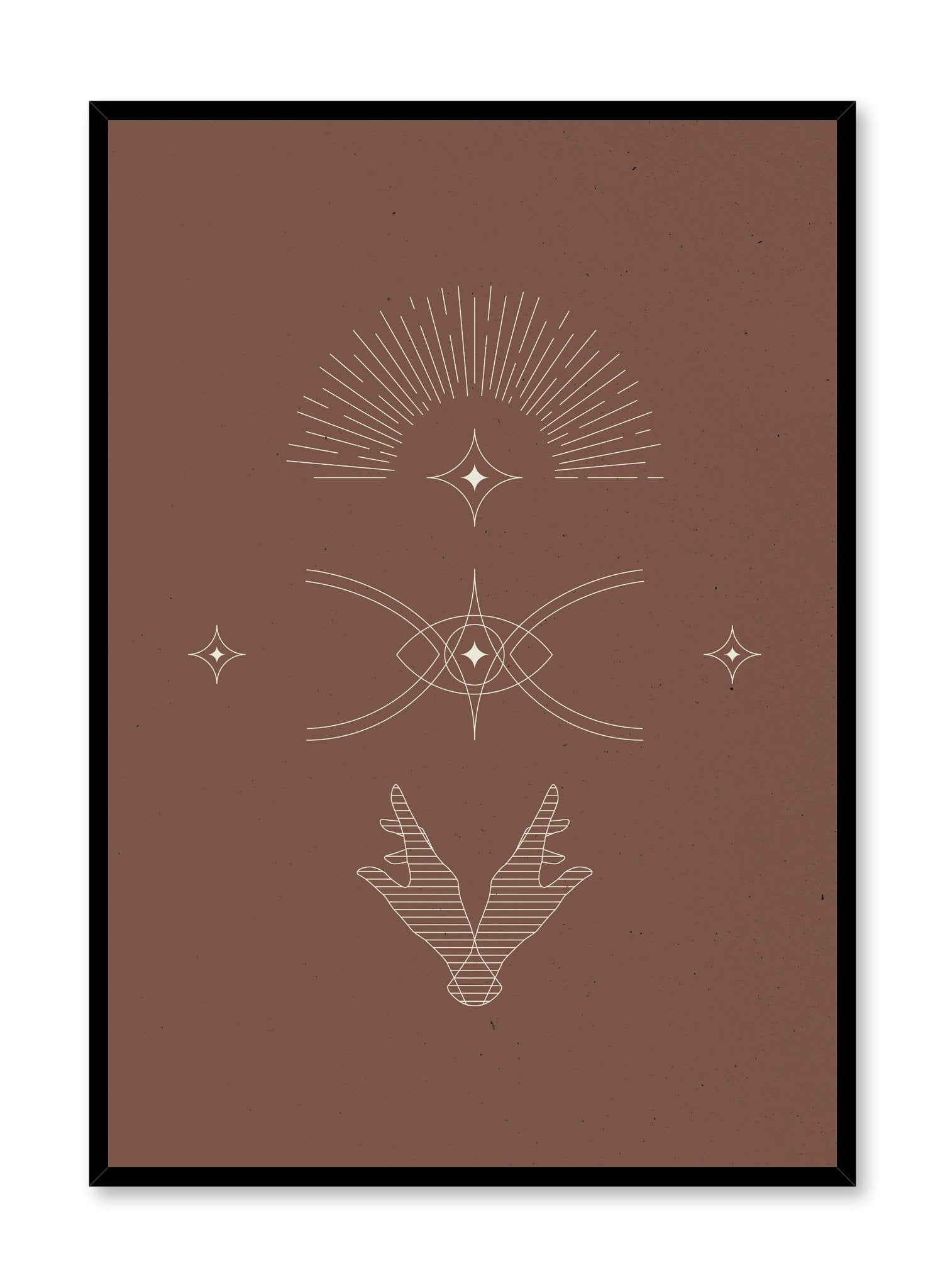 Celestial illustration poster by Opposite Wall with abstract drawing of The Cosmos