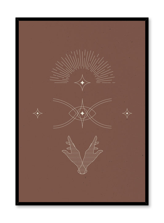 Celestial illustration poster by Opposite Wall with abstract drawing of The Cosmos