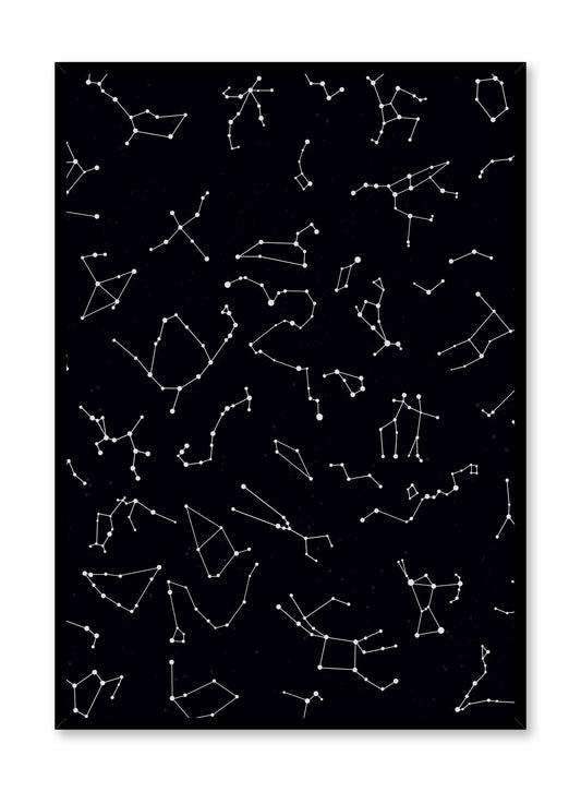 Celestial illustration poster by Opposite Wall with star constellations