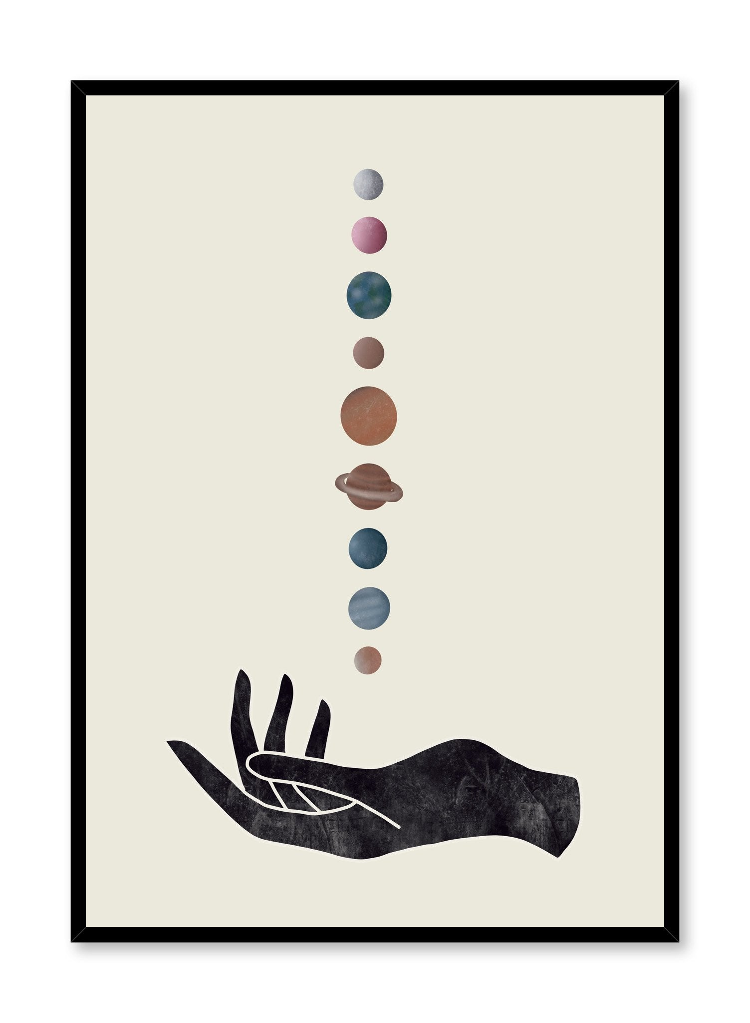 Celestial illustration poster by Opposite Wall with solar system