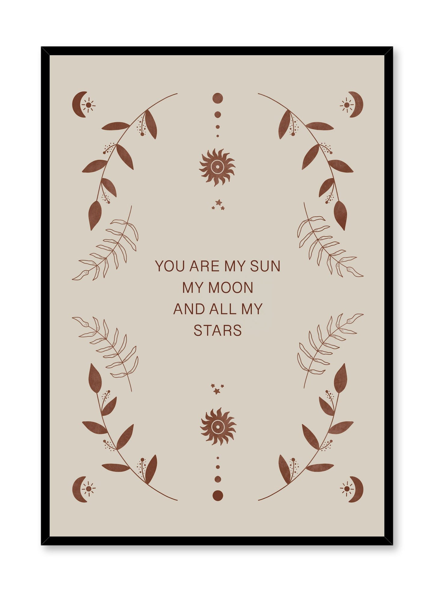 Celestial typography poster by Opposite Wall with Celestial Love quote