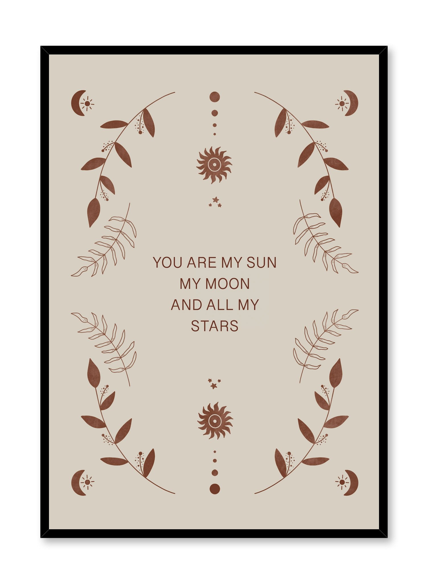 Celestial typography poster by Opposite Wall with Celestial Love quote