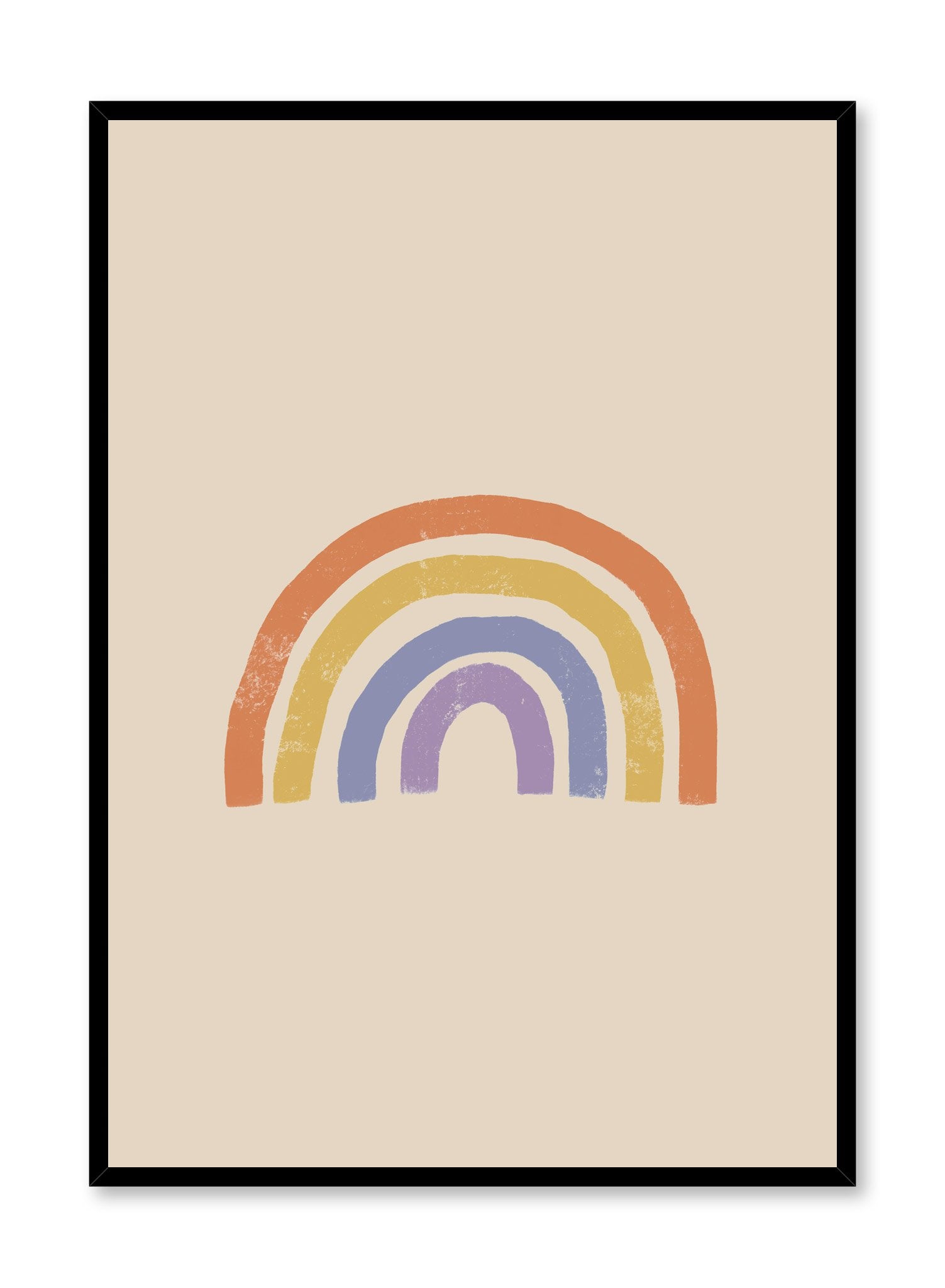 Modern minimalist poster by Opposite Wall with abstract design of Rainbow