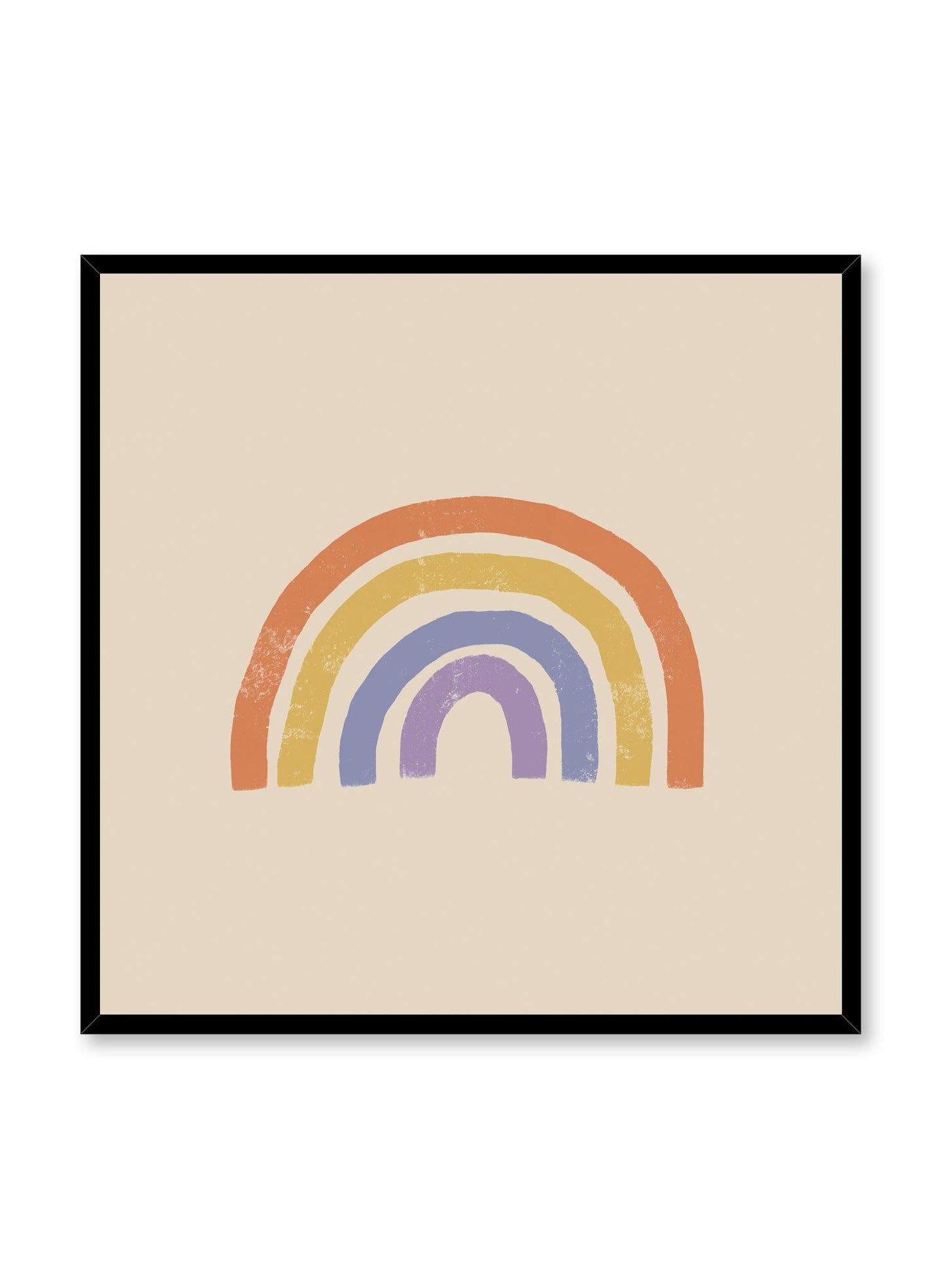 Modern minimalist poster by Opposite Wall with abstract design of Rainbow in square format