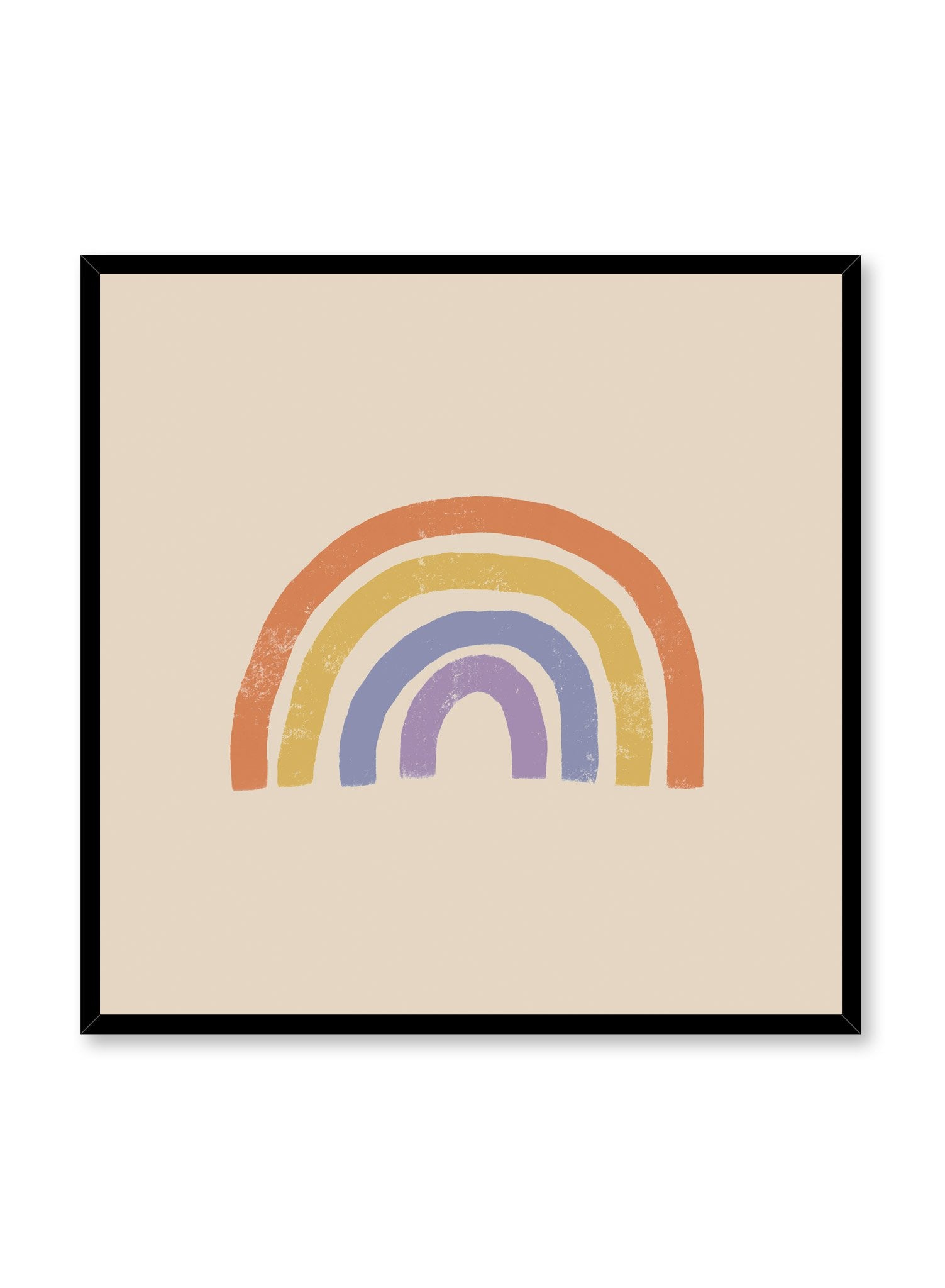 Modern minimalist poster by Opposite Wall with abstract design of Rainbow in square format