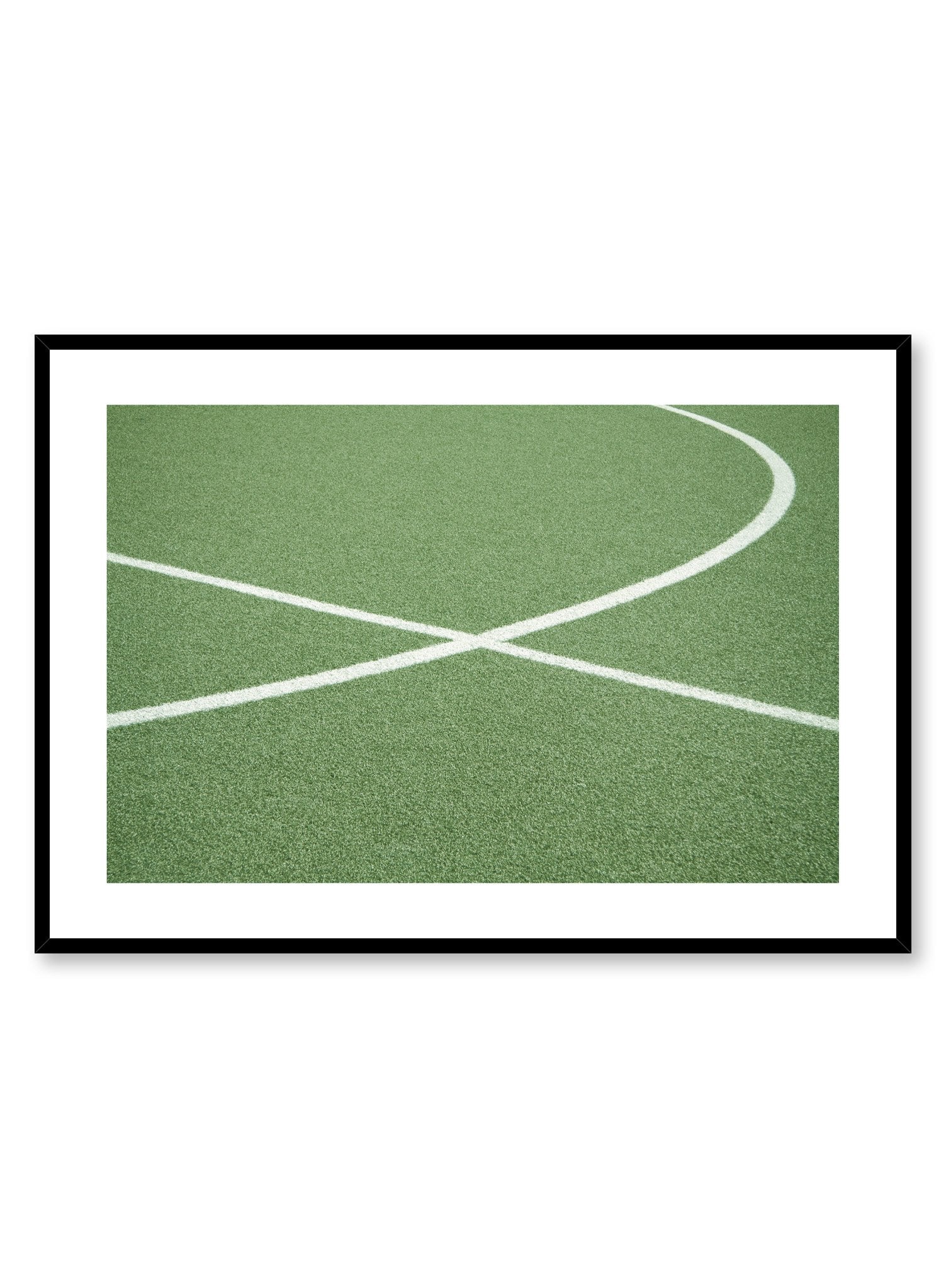 Modern minimalist poster by Opposite Wall with photography of soccer field
