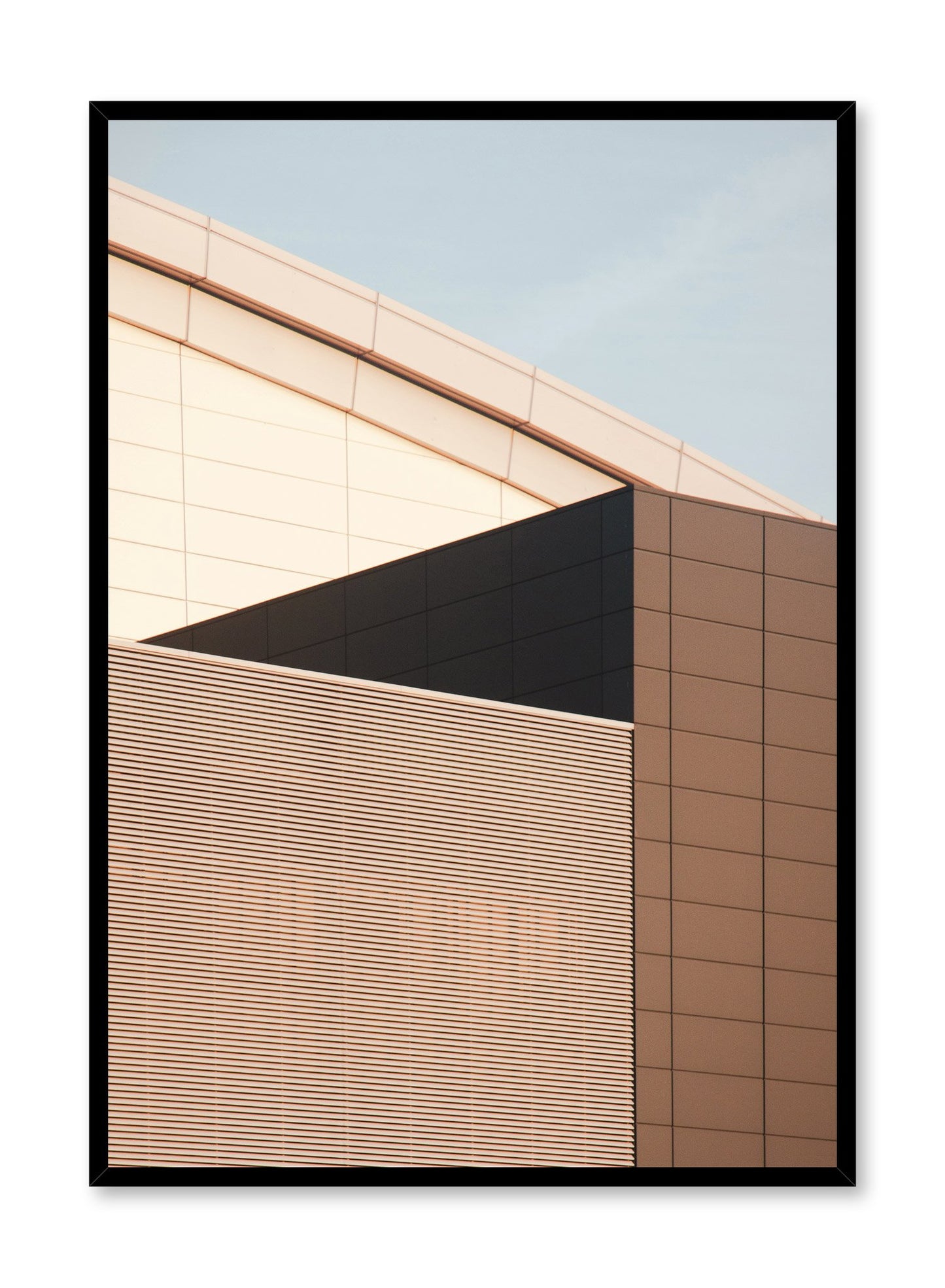 Modern minimalist poster by Opposite Wall with photography of buildings with beige bricks