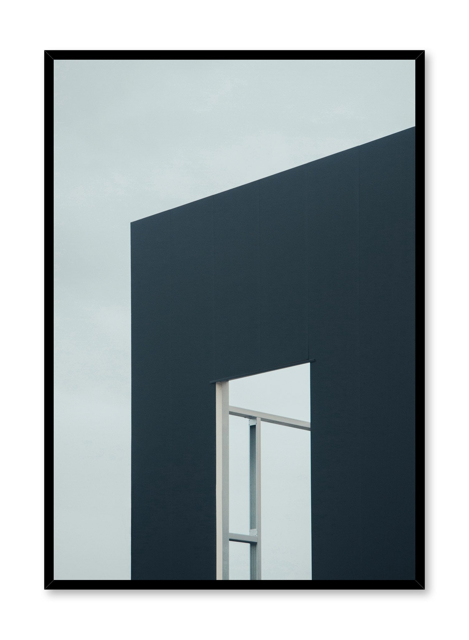Modern minimalist poster by Opposite Wall with photography of blue building window