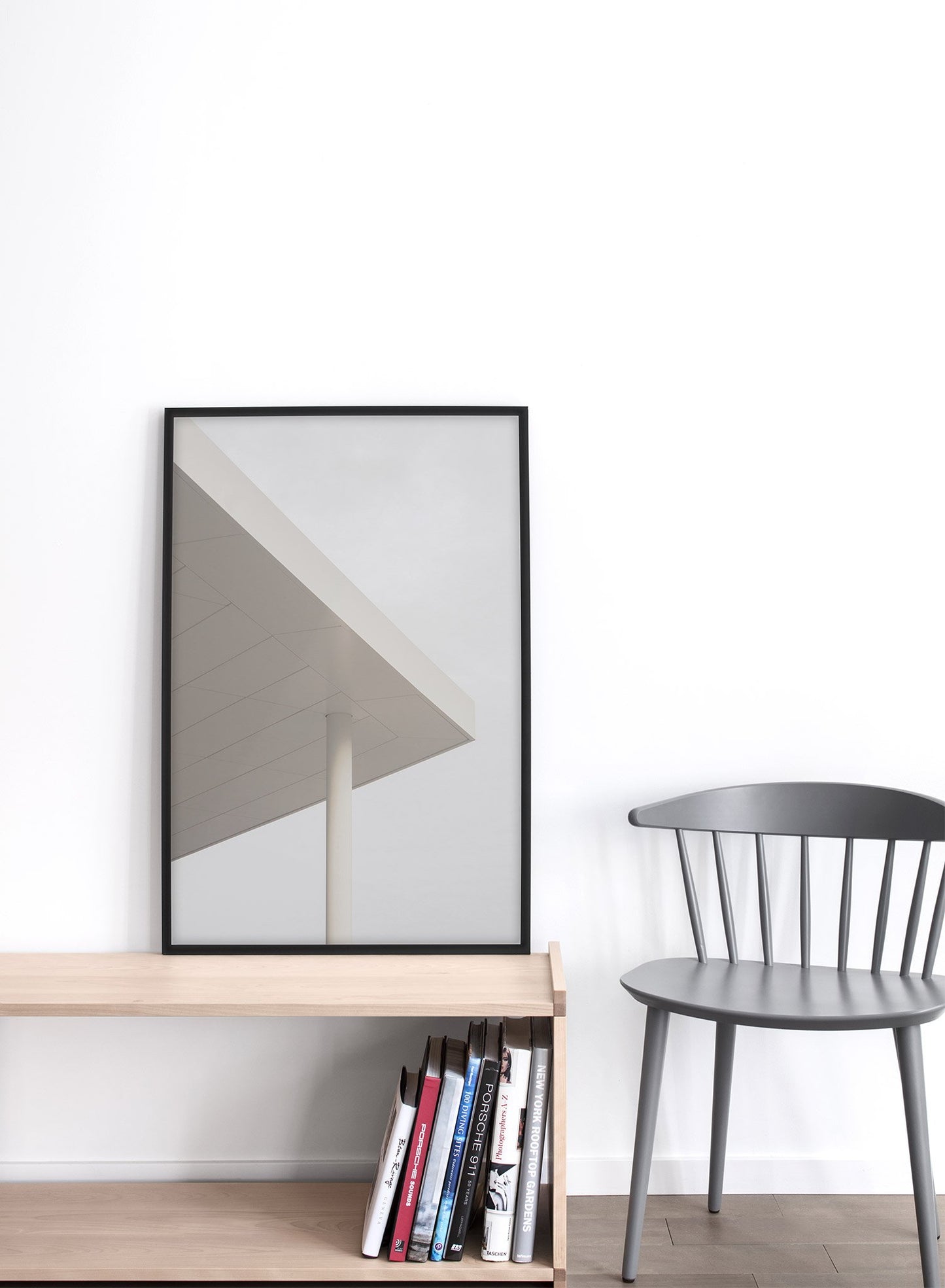 Modern minimalist poster by Opposite Wall with photography of corner of building - Lifestyle - Living Room