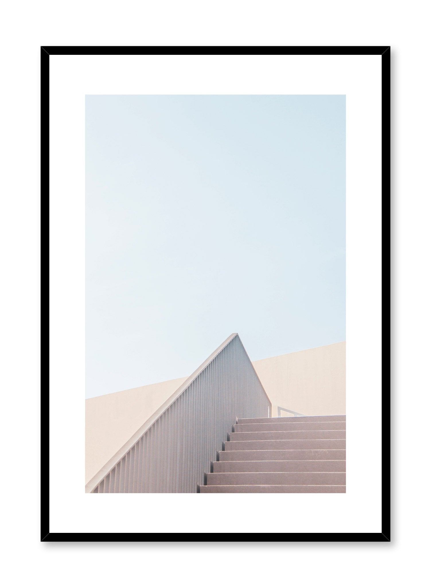Modern minimalist poster by Opposite Wall with photography of beige stairs