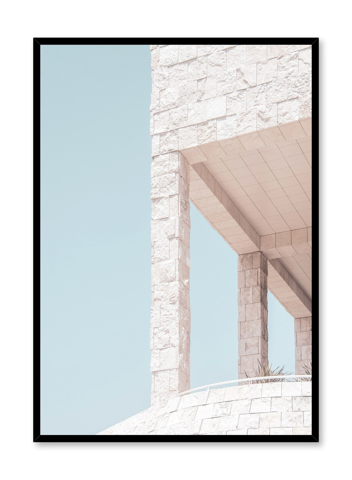 Modern minimalist poster by Opposite Wall with photography of beige bricks and columns