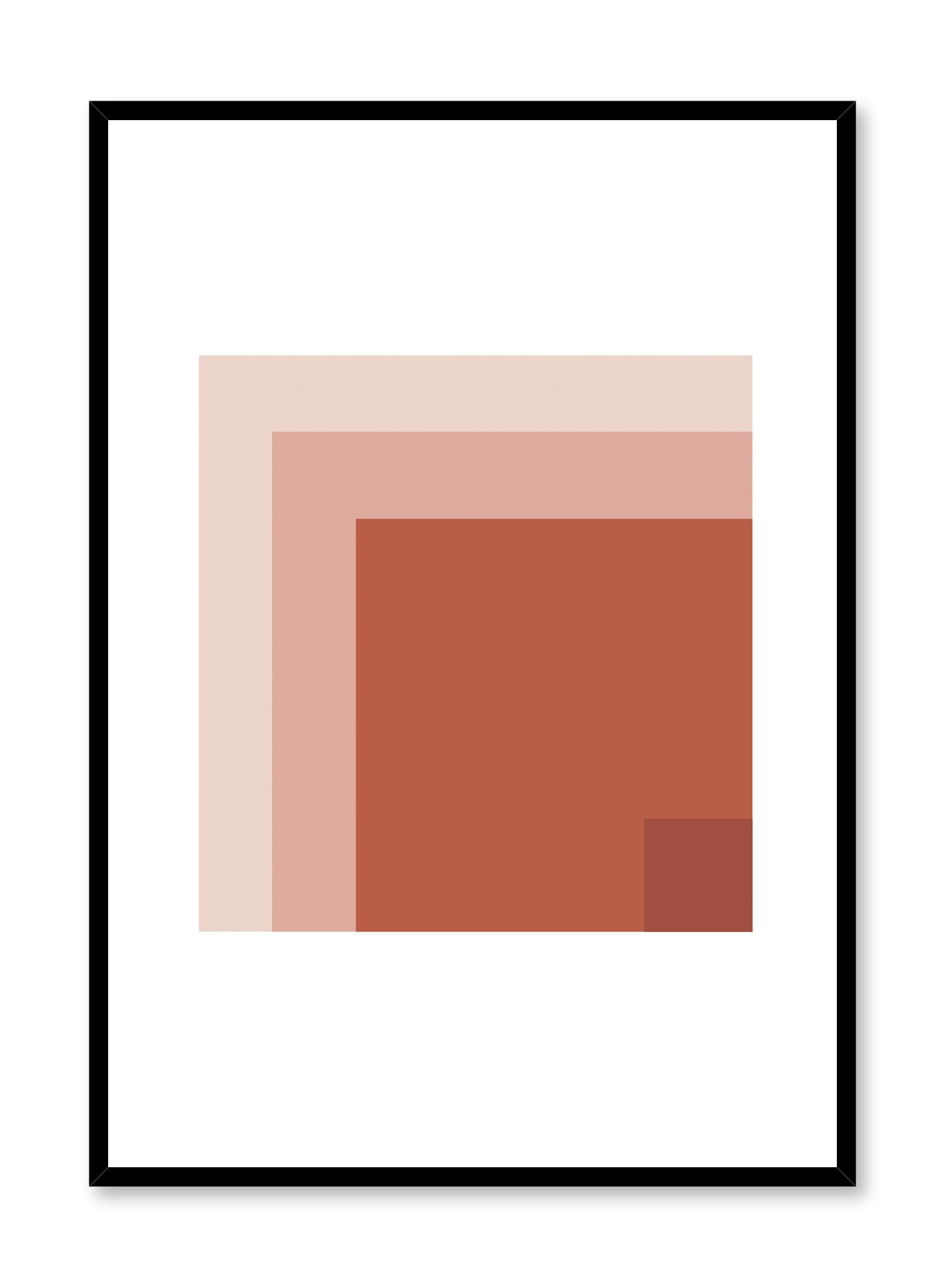 Modern minimalist poster by Opposite Wall with abstract squares inside squares