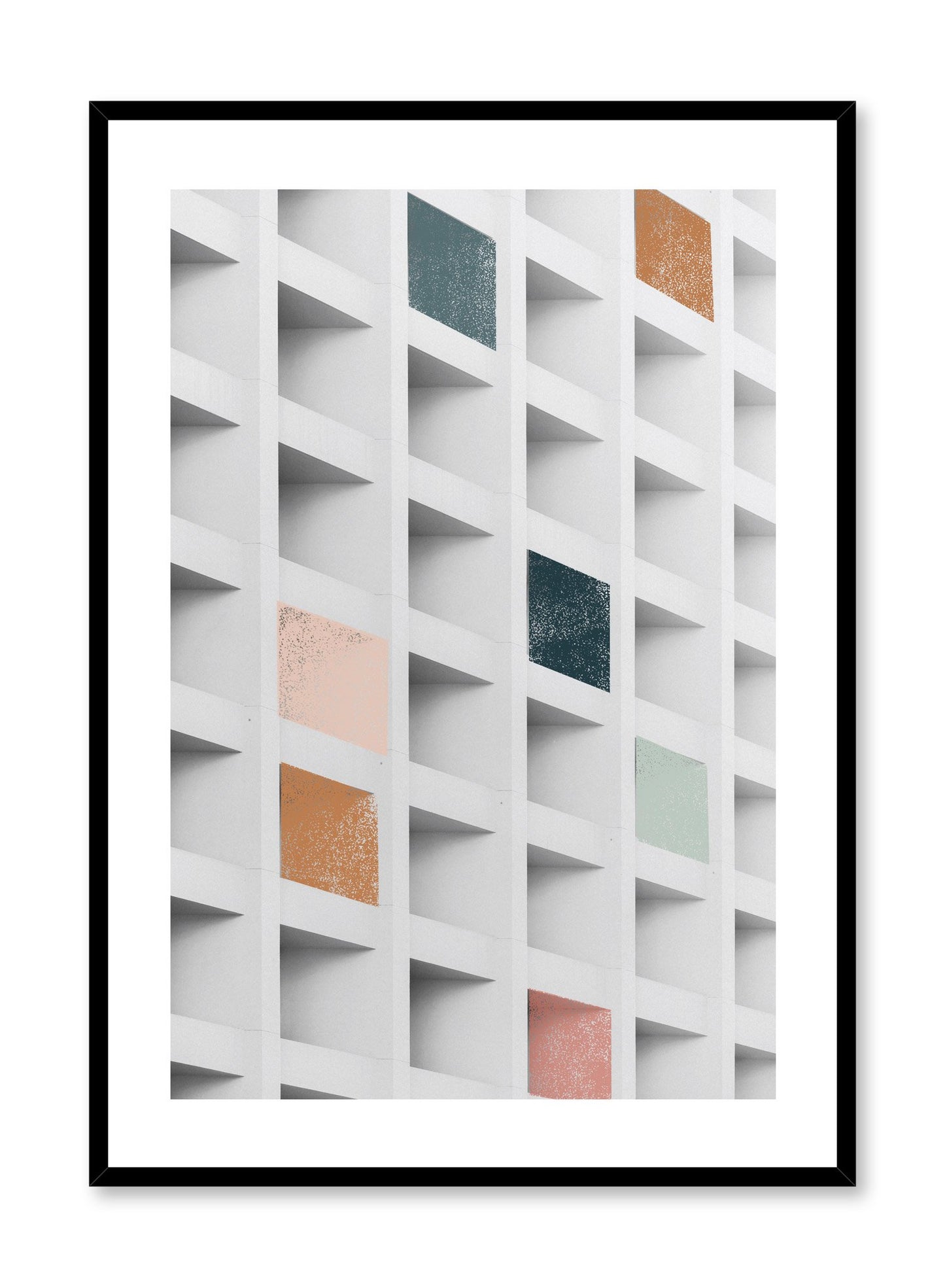 Modern minimalist poster by Opposite Wall with abstract coloured squares